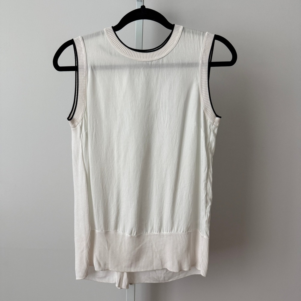 Rag & Bone White Sleeveless Tank Top Designer Preppy Classic Minimalist